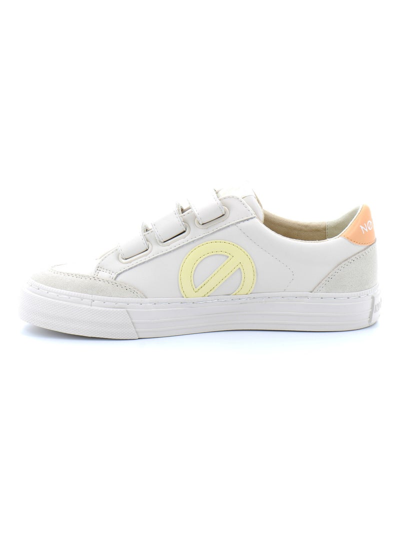 Baskets en Cuir et Textile no Name Blanc - Kiabi