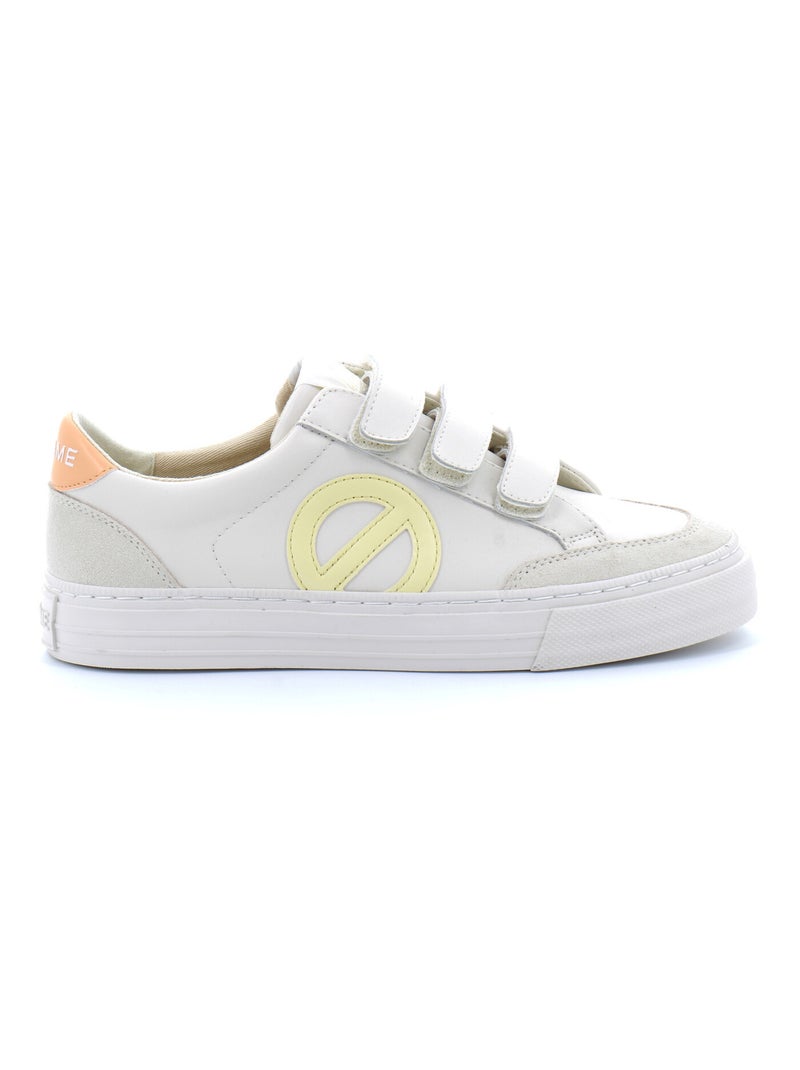 Baskets en Cuir et Textile no Name Blanc - Kiabi