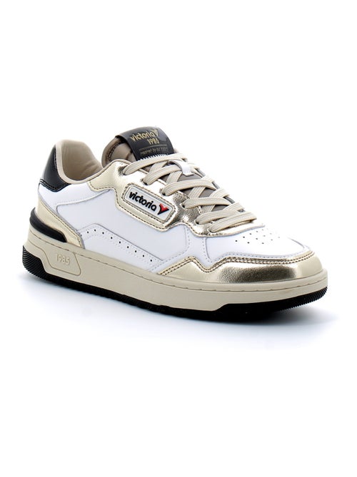 Baskets en Cuir et Textile Victoria. - Kiabi