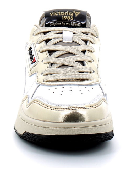 Baskets en Cuir et Textile Victoria. - Kiabi