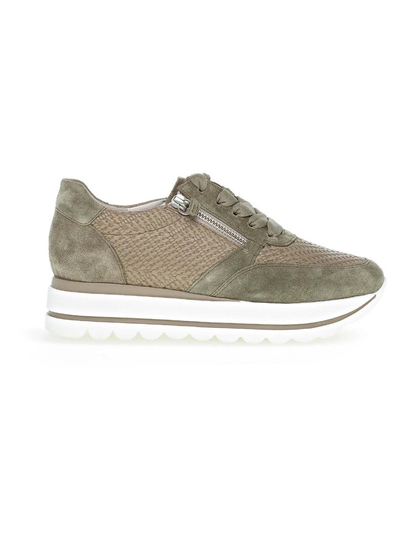 Baskets  en cuir Gabor Beige - Kiabi