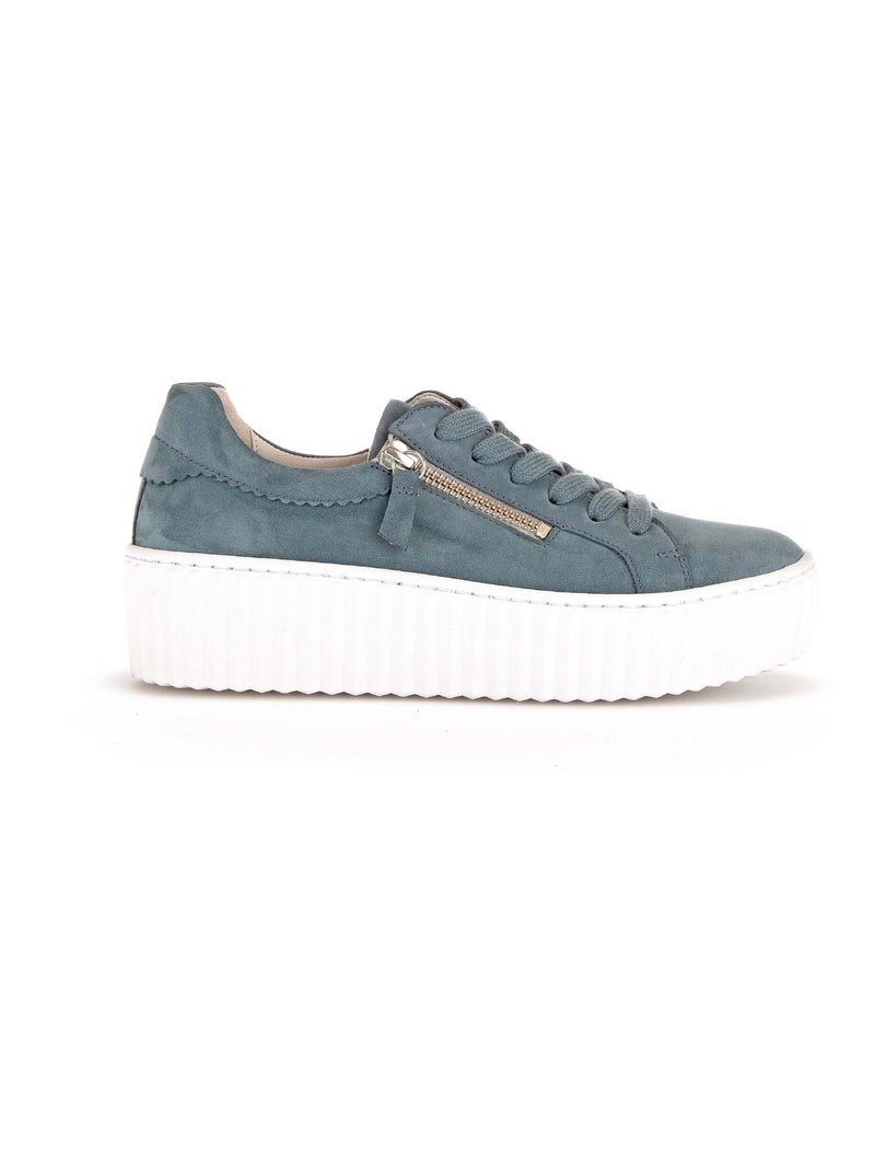Baskets  en cuir Gabor Bleu - Kiabi