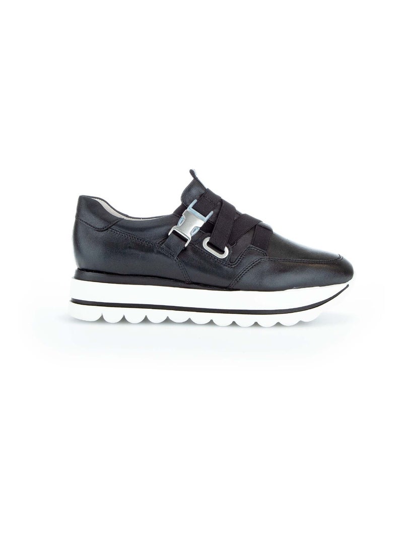 Baskets  en cuir Gabor Noir Noir - Kiabi