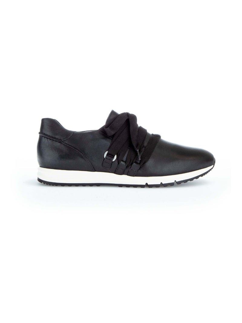 Baskets  en cuir Gabor Noir Noir - Kiabi
