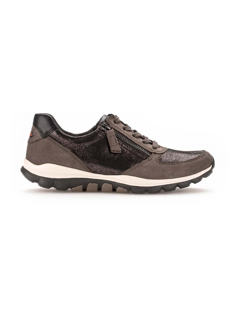 Baskets  en cuir Gris - Kiabi
