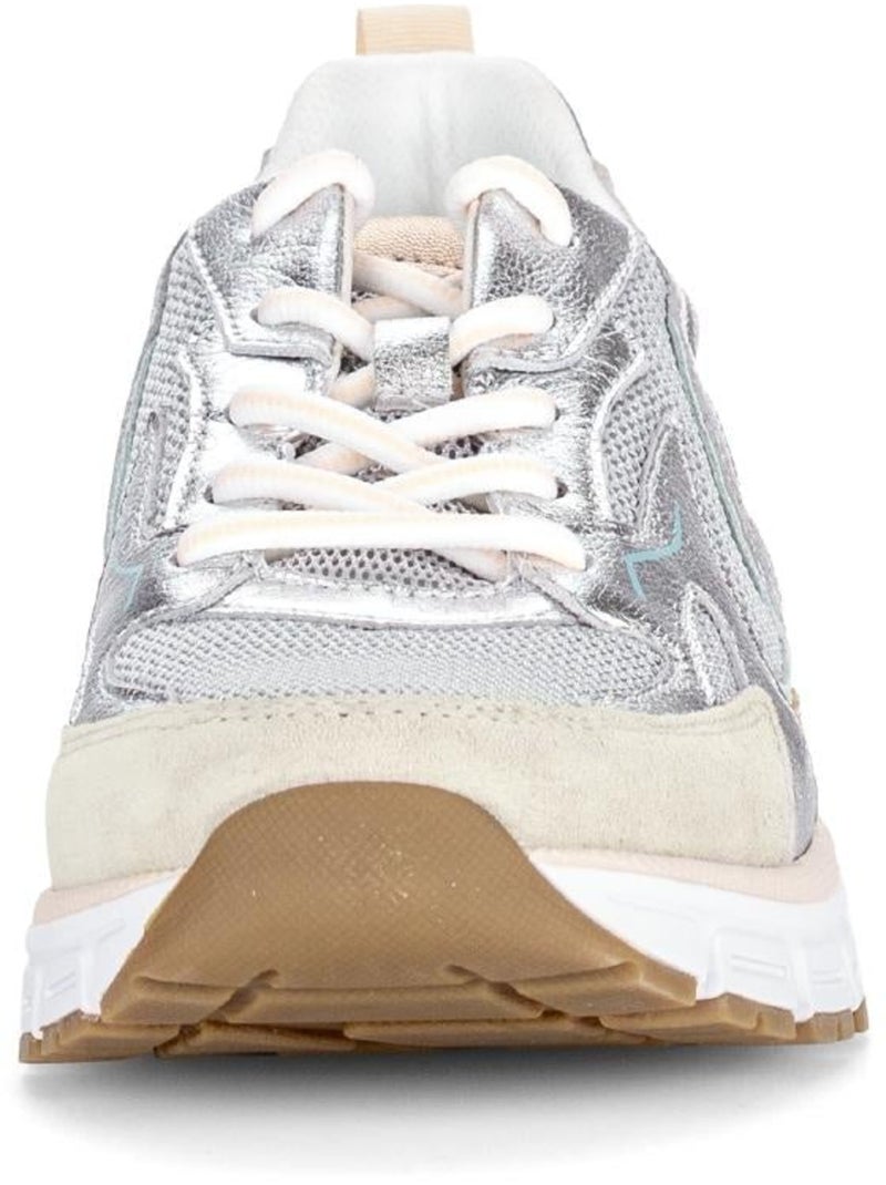 Baskets  en cuir Gris Gris - Kiabi