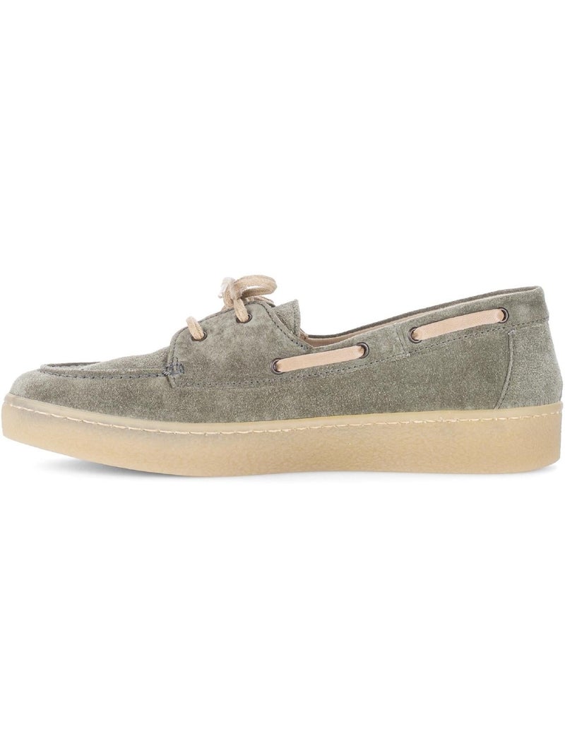 Baskets  en cuir Gris Gris - Kiabi
