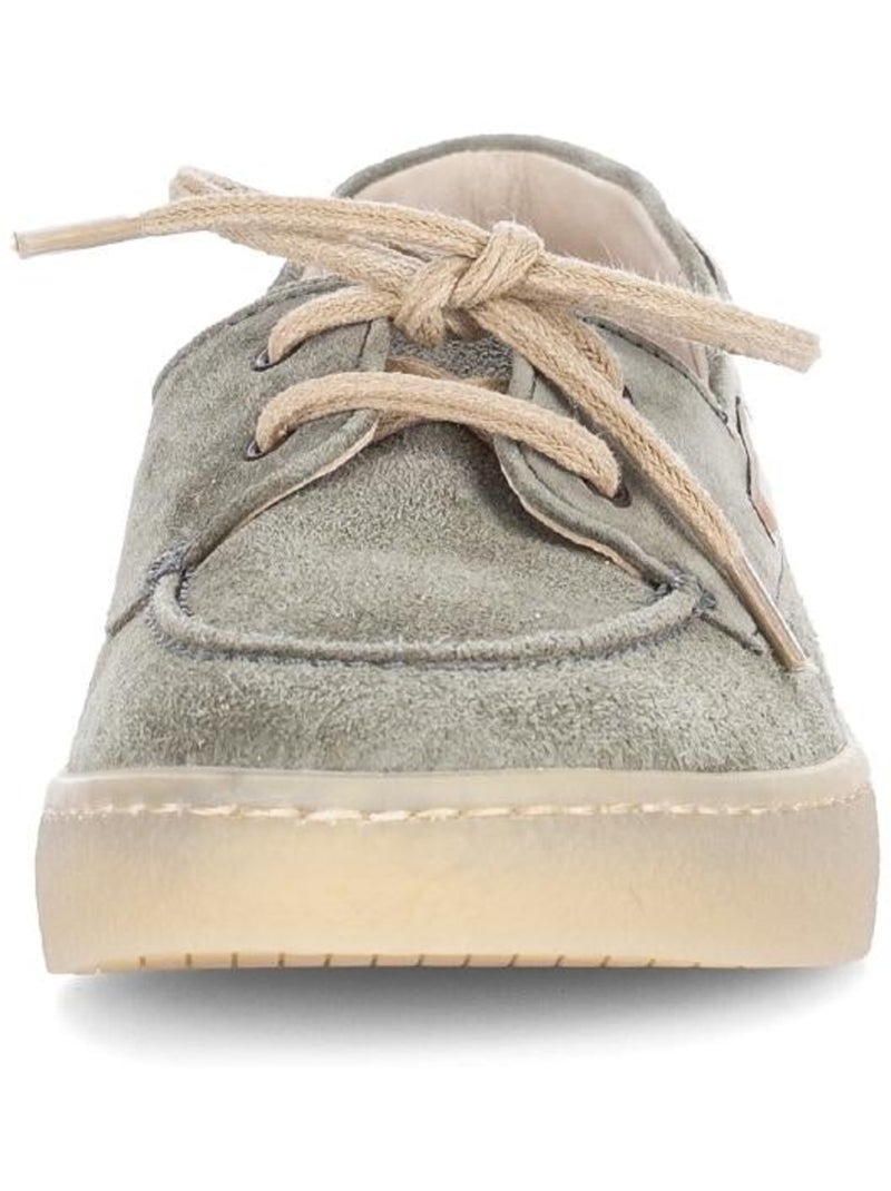 Baskets  en cuir Gris Gris - Kiabi