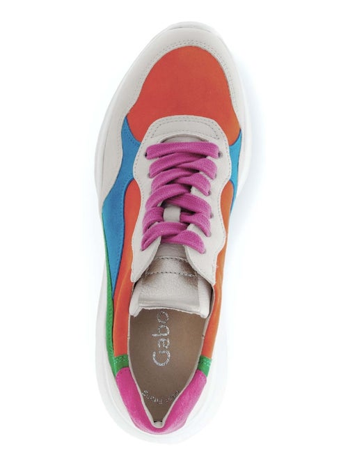 Baskets  en cuir imprimé - Kiabi