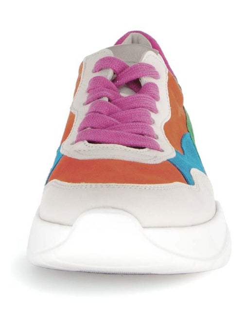 Baskets  en cuir imprimé - Kiabi