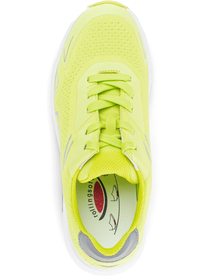 Baskets  en cuir Jaune - Kiabi