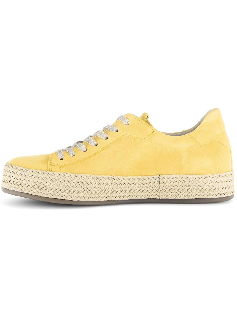 Baskets  en cuir Jaune - Kiabi