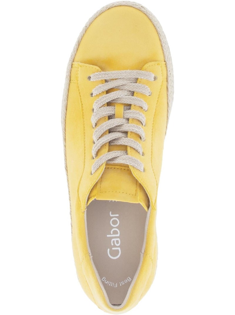 Baskets  en cuir Jaune - Kiabi