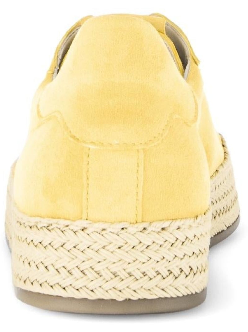 Baskets  en cuir Jaune - Kiabi