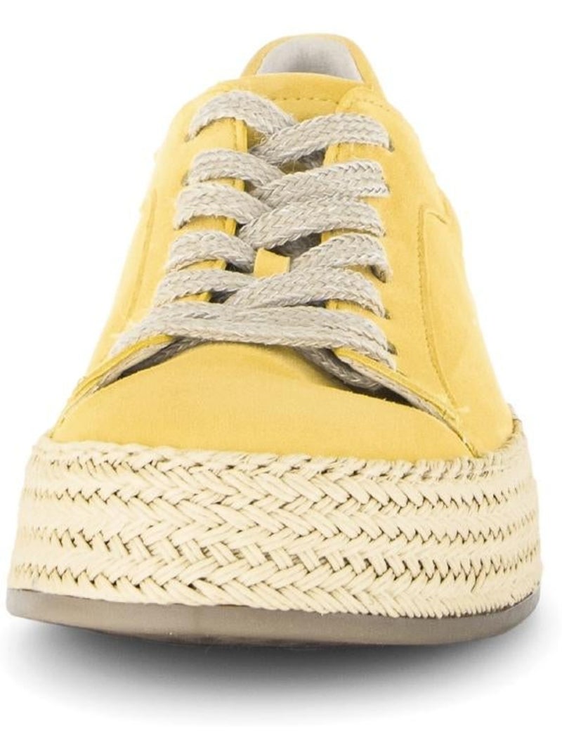 Baskets  en cuir Jaune - Kiabi