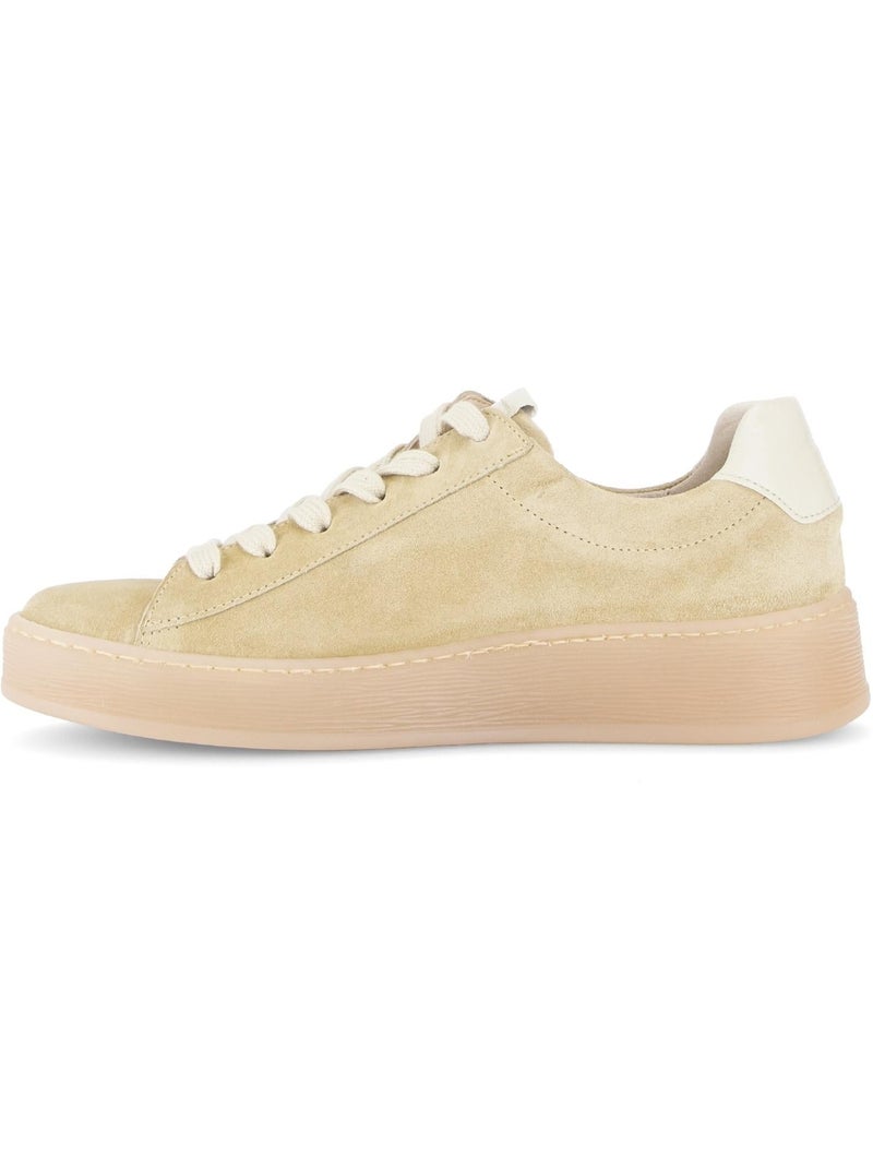 Baskets  en cuir Jaune - Kiabi