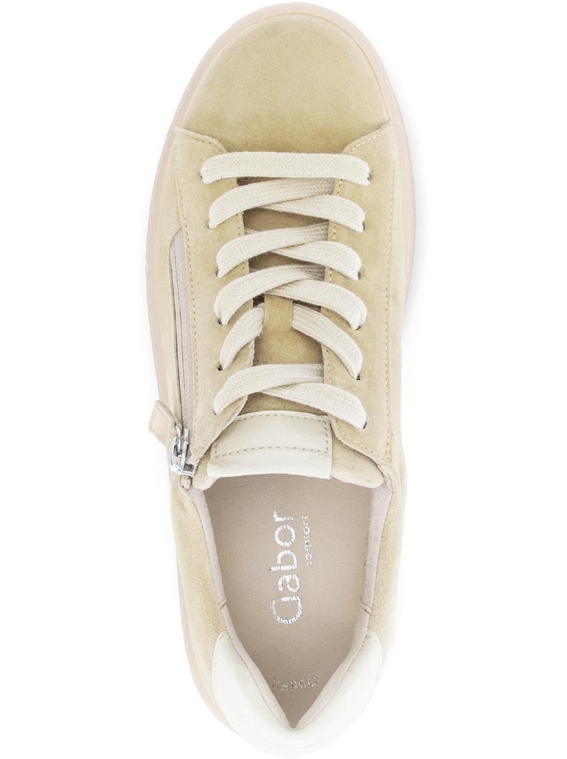 Baskets  en cuir Jaune - Kiabi