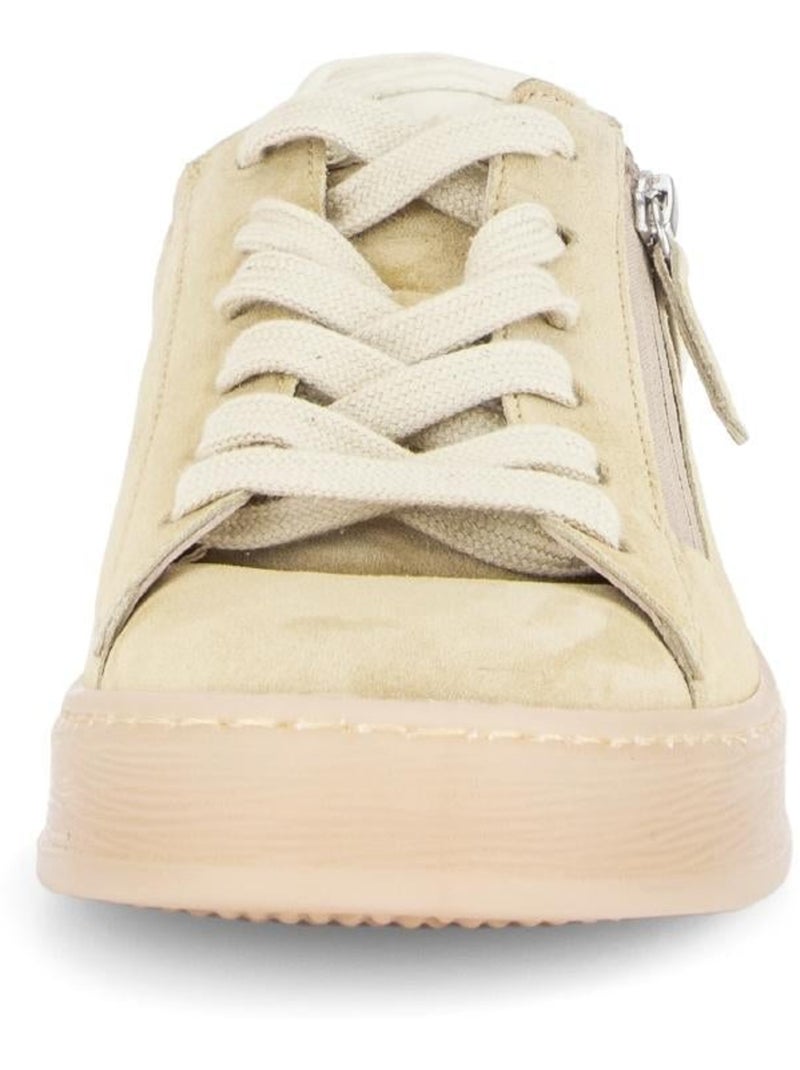 Baskets  en cuir Jaune - Kiabi