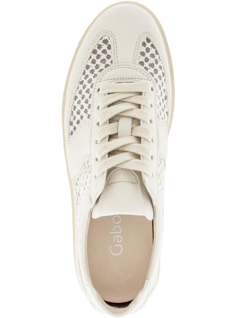 Baskets  en cuir Jaune - Kiabi