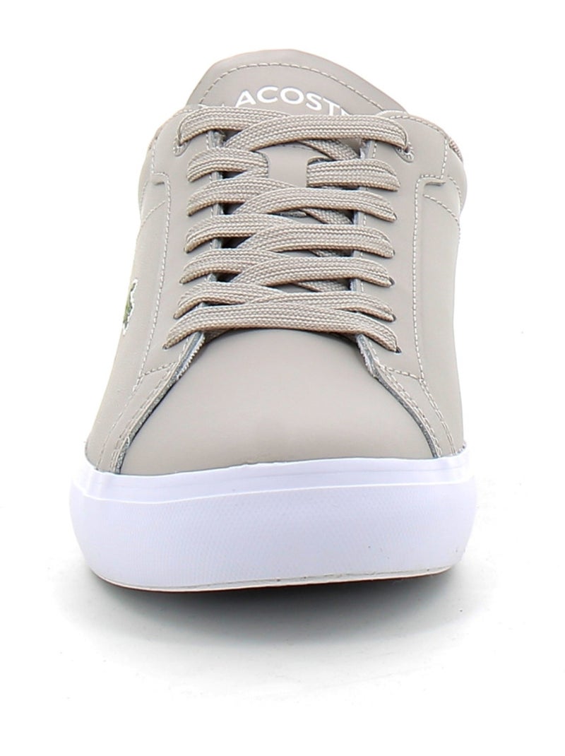 Baskets en Cuir Lacoste Beige - Kiabi