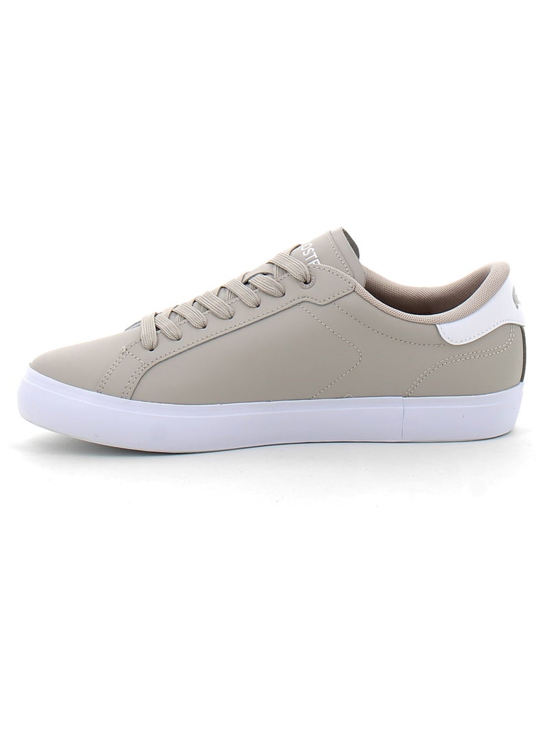 Baskets en Cuir Lacoste Beige - Kiabi