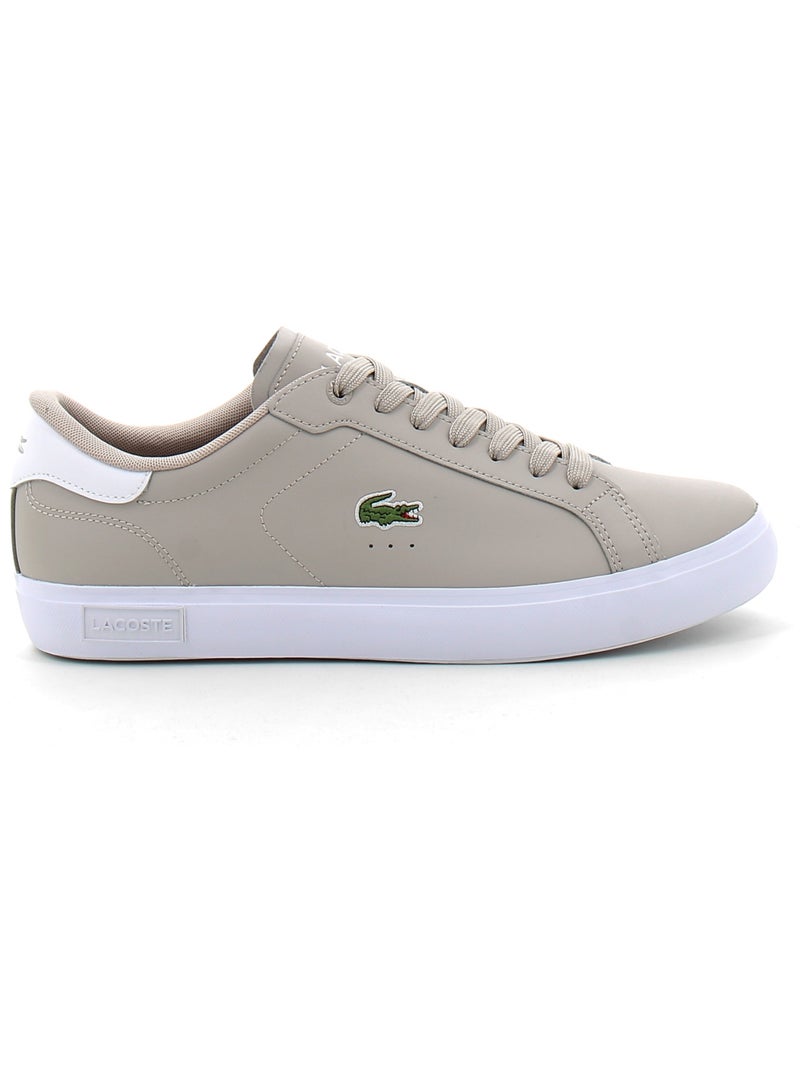 Baskets en Cuir Lacoste Beige - Kiabi