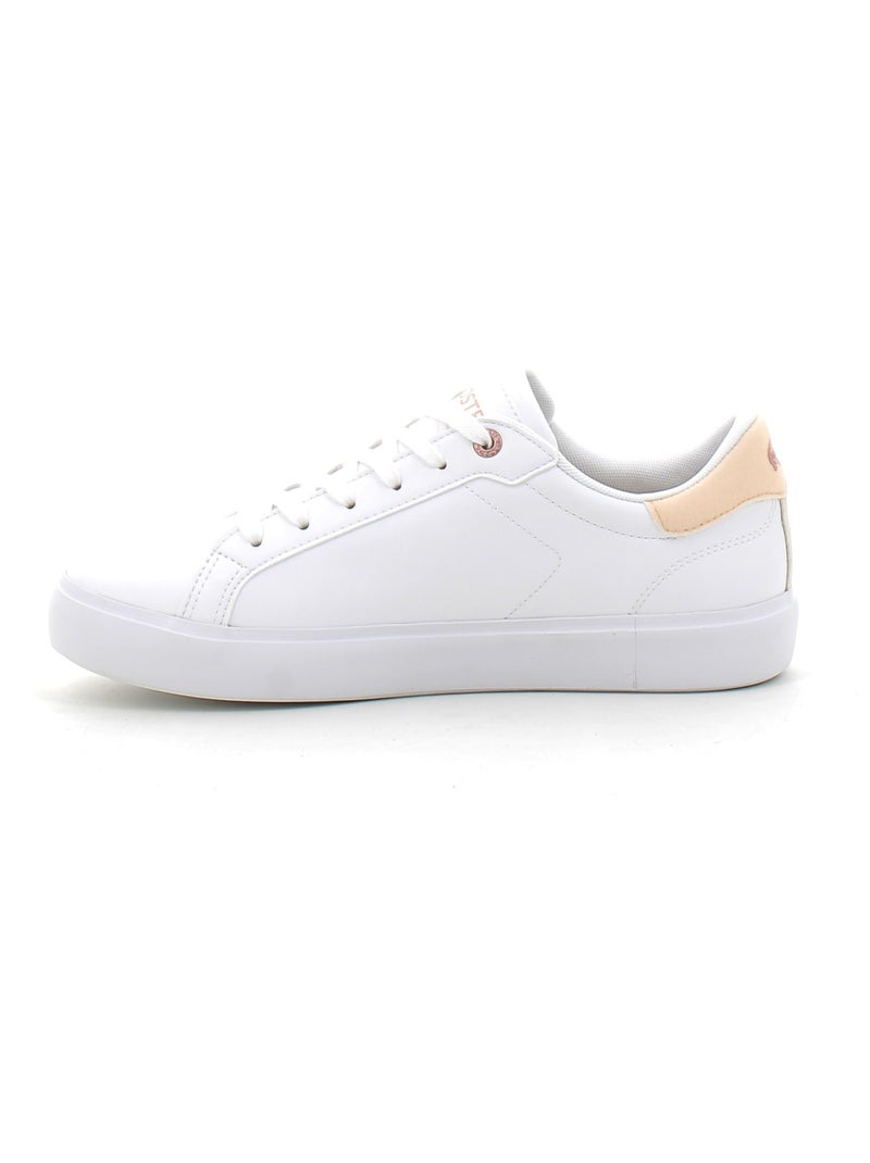 Baskets en Cuir Lacoste Blanc - Kiabi