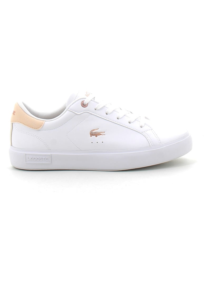 Baskets en Cuir Lacoste Blanc - Kiabi