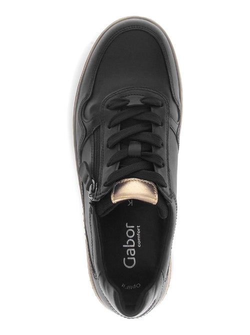 Baskets  en cuir lisse (adaptées Hallux Valgus) - Kiabi