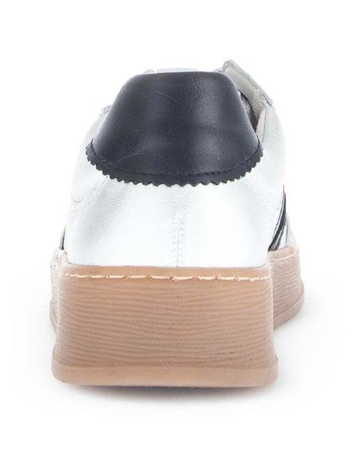 Baskets  en cuir lisse - Kiabi