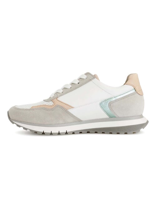 Baskets  en cuir lisse - Kiabi