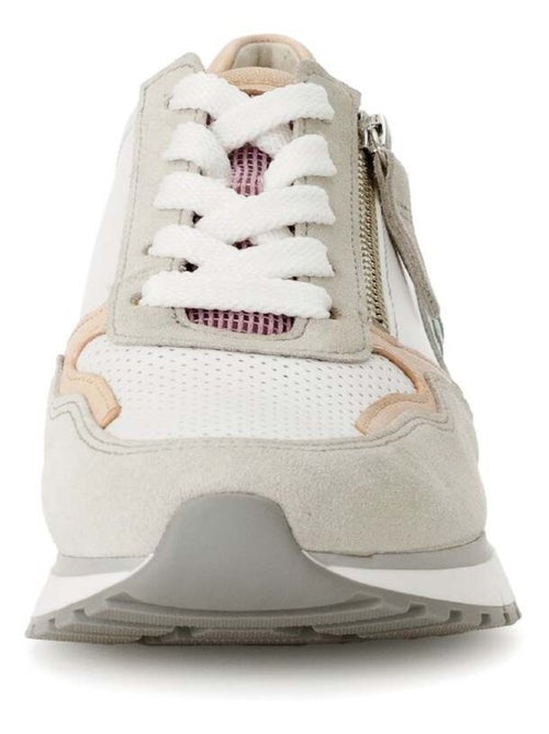 Baskets  en cuir lisse - Kiabi