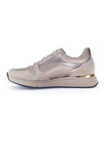Baskets en cuir lisse
