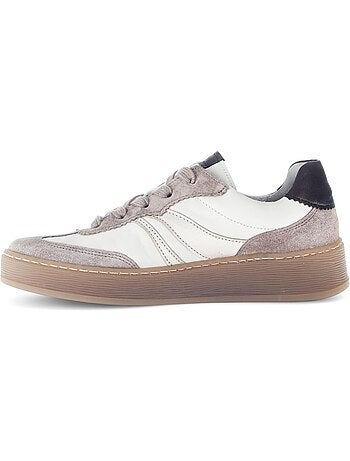 Baskets en cuir lisse