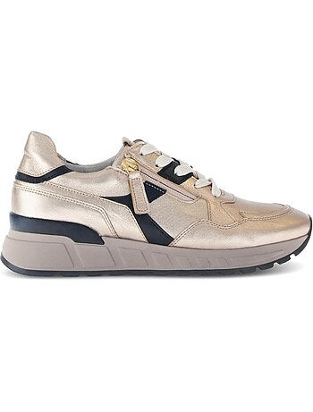 Baskets en cuir lisse