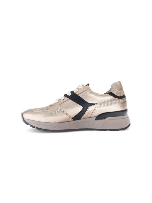 Baskets  en cuir lisse - Kiabi