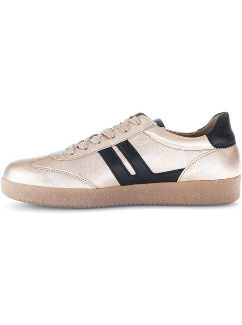 Baskets  en cuir lisse - Kiabi