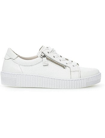 Baskets en cuir lisse