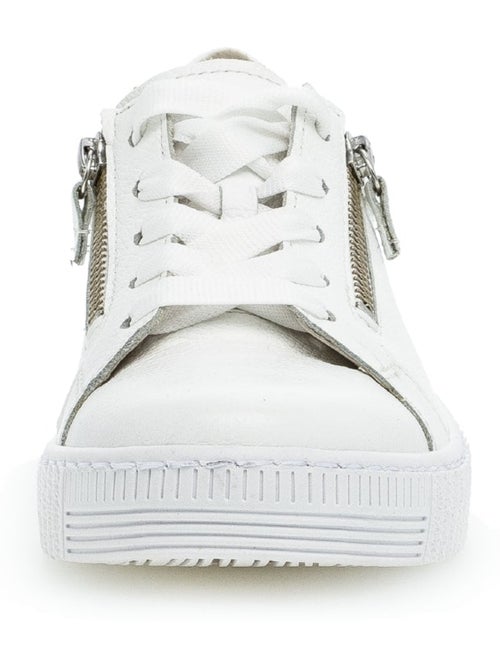 Baskets  en cuir lisse - Kiabi
