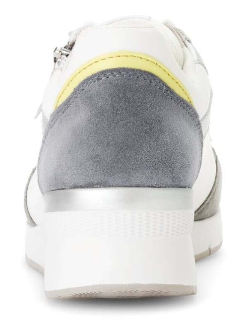 Baskets  en cuir lisse - Kiabi