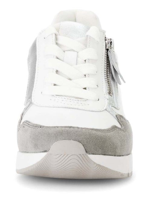 Baskets  en cuir lisse - Kiabi