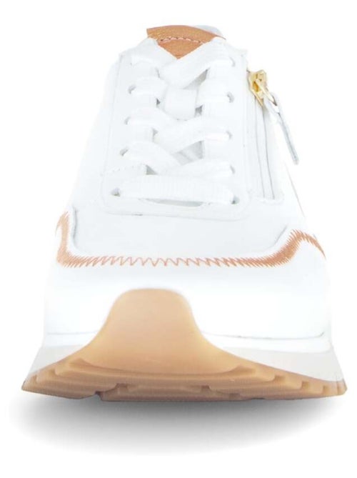 Baskets  en cuir lisse - Kiabi