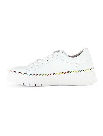 Baskets en cuir lisse