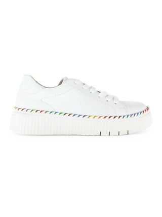 Baskets  en cuir lisse