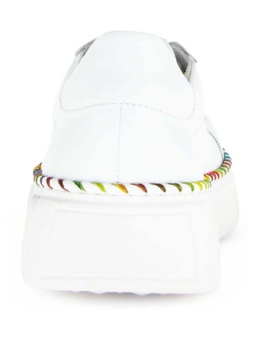 Baskets  en cuir lisse - Kiabi