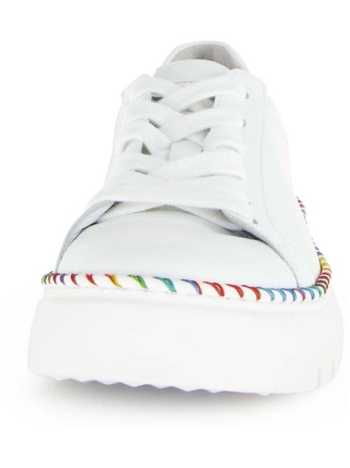 Baskets  en cuir lisse - Kiabi