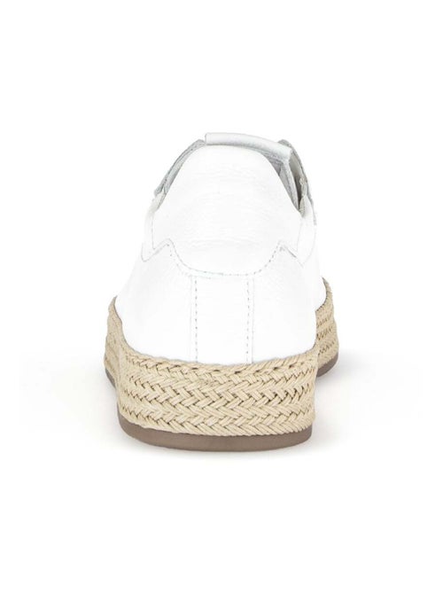 Baskets  en cuir lisse - Kiabi