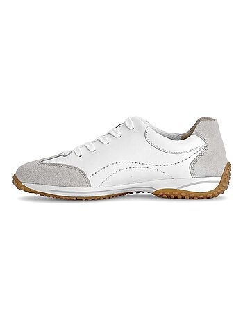 Baskets en cuir lisse