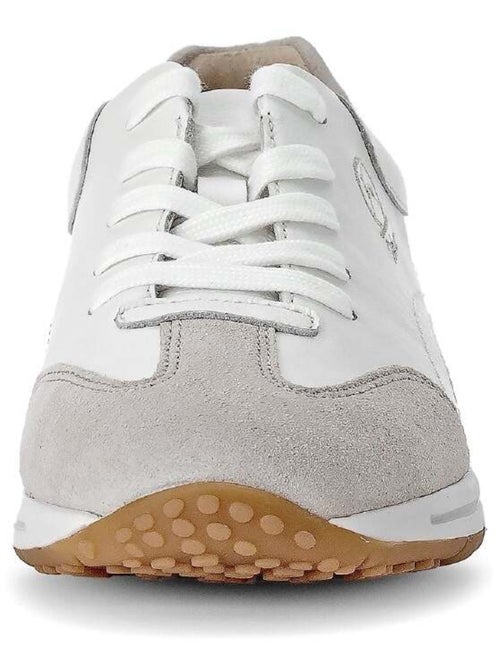 Baskets  en cuir lisse - Kiabi