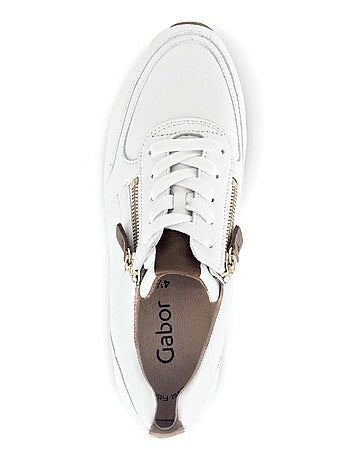 Baskets en cuir lisse